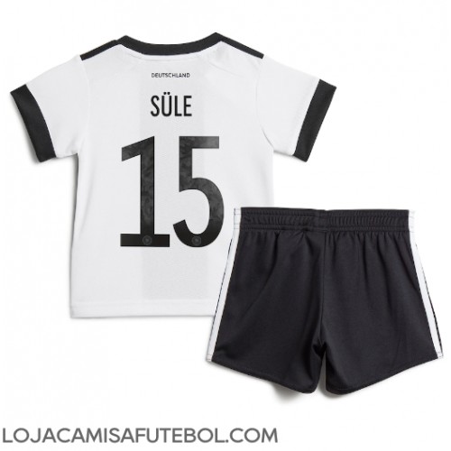 Camisa de Futebol Alemanha Niklas Sule #15 Equipamento Principal Infantil Mundo 2022 Manga Curta (+ Calças curtas)